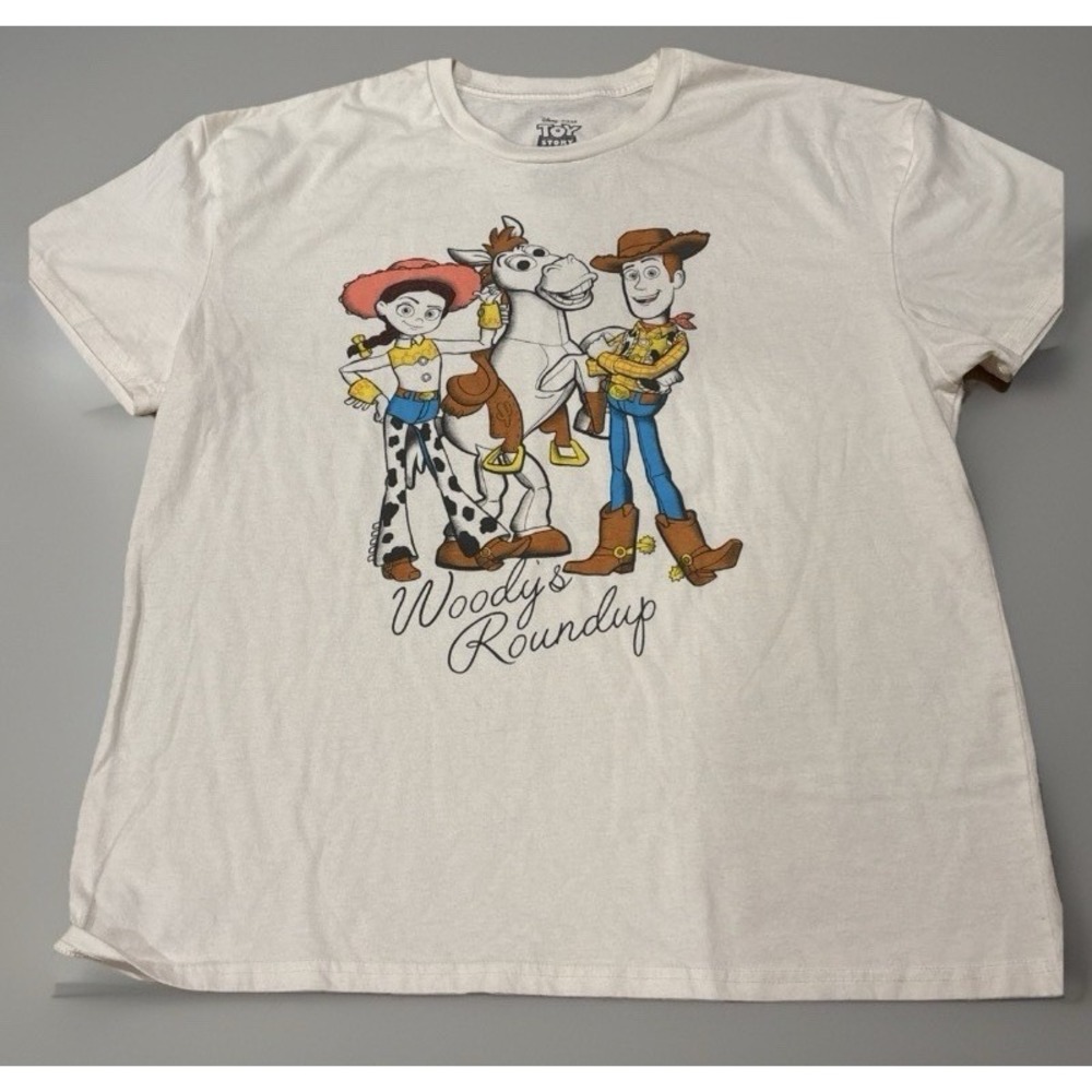 Disney Pixar Toy Story Woody's Roundup T Shirt Beige/creme XL